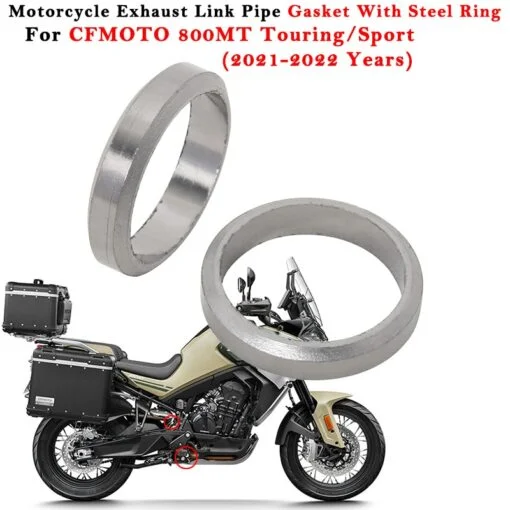 Exhaust Link Pipe Gasket With Steel Ring For CFMOTO 800MT / Ibex 800 Touring Sport 2021 2022 2023