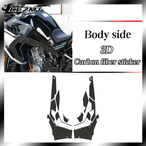 3D carbon fiber protective stickers For CFMOTO 800MT / Ibex 800 - Image 3