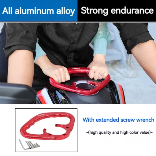 Aluminum Alloy Rear Seat Handle Bracket with Fuel Tank Cap and Armrest for Passenger Comfort For CFMOTO 800MT / Ibex 800 - Image 8