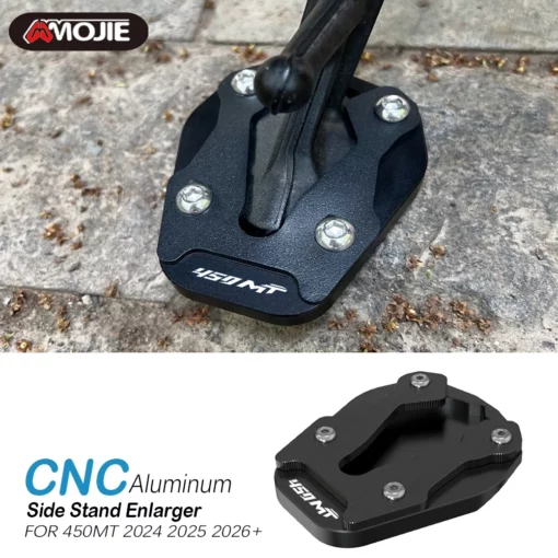 Side Stand Enlarger Pad Kickstand Extension Plate Accessories For CFMoto 450MT
